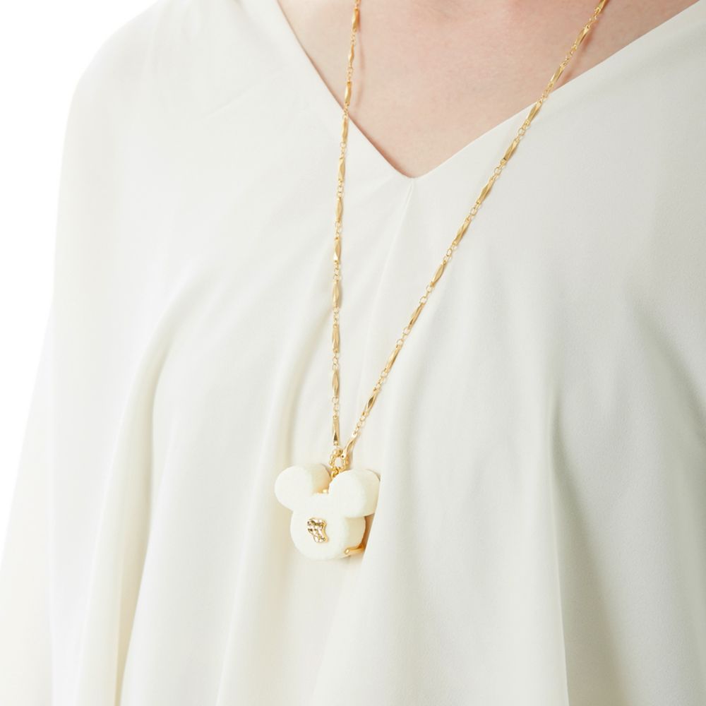 【キューポット】ミッキーマウス/ネックレス　ホワイトリュクスショコラ