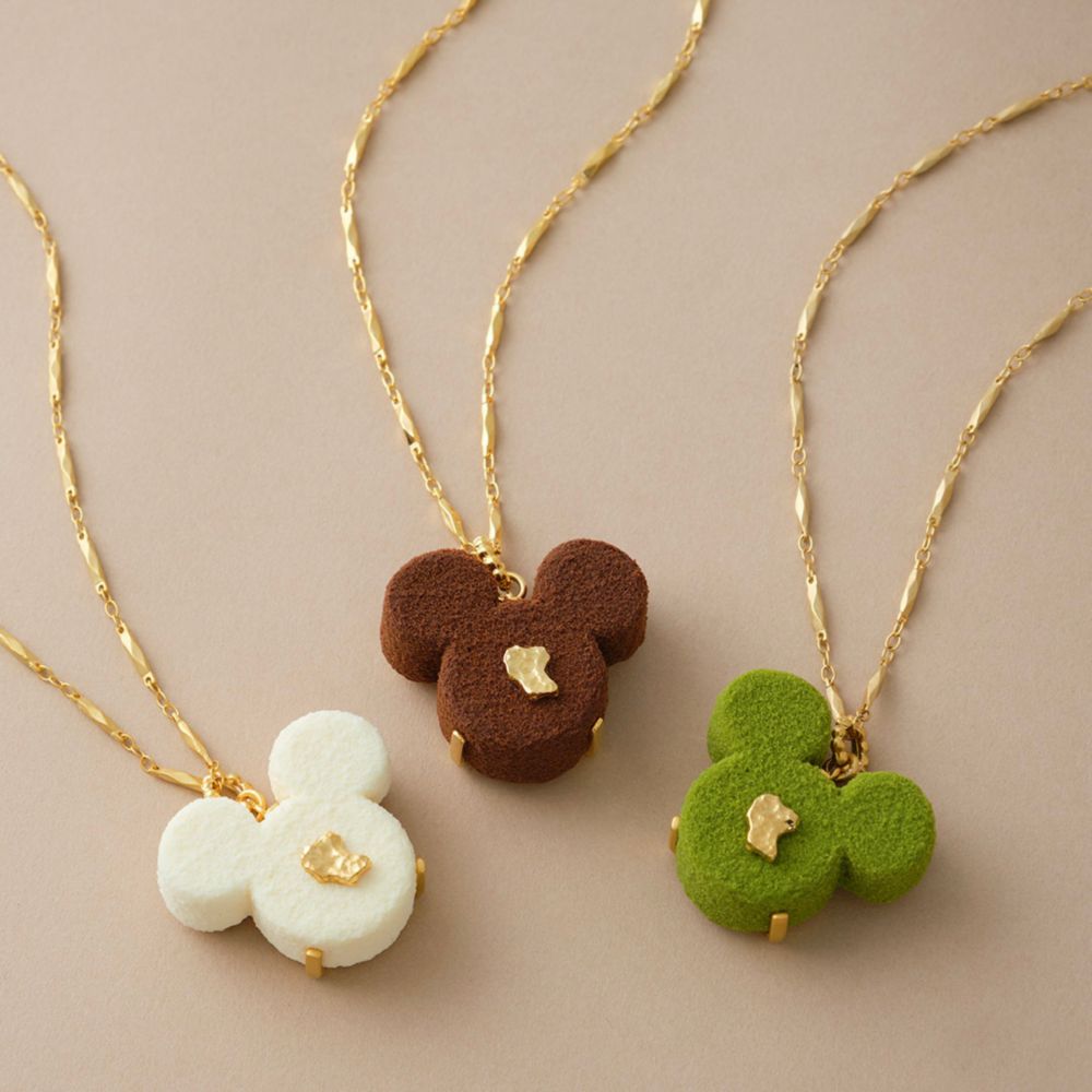 【キューポット】ミッキーマウス/ネックレス　ホワイトリュクスショコラ