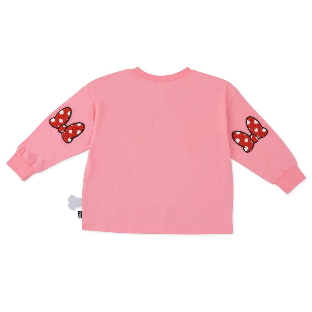 【キッズ用】【BREEZE】ミニー キッズ用長袖Tシャツ ピンク 90～100