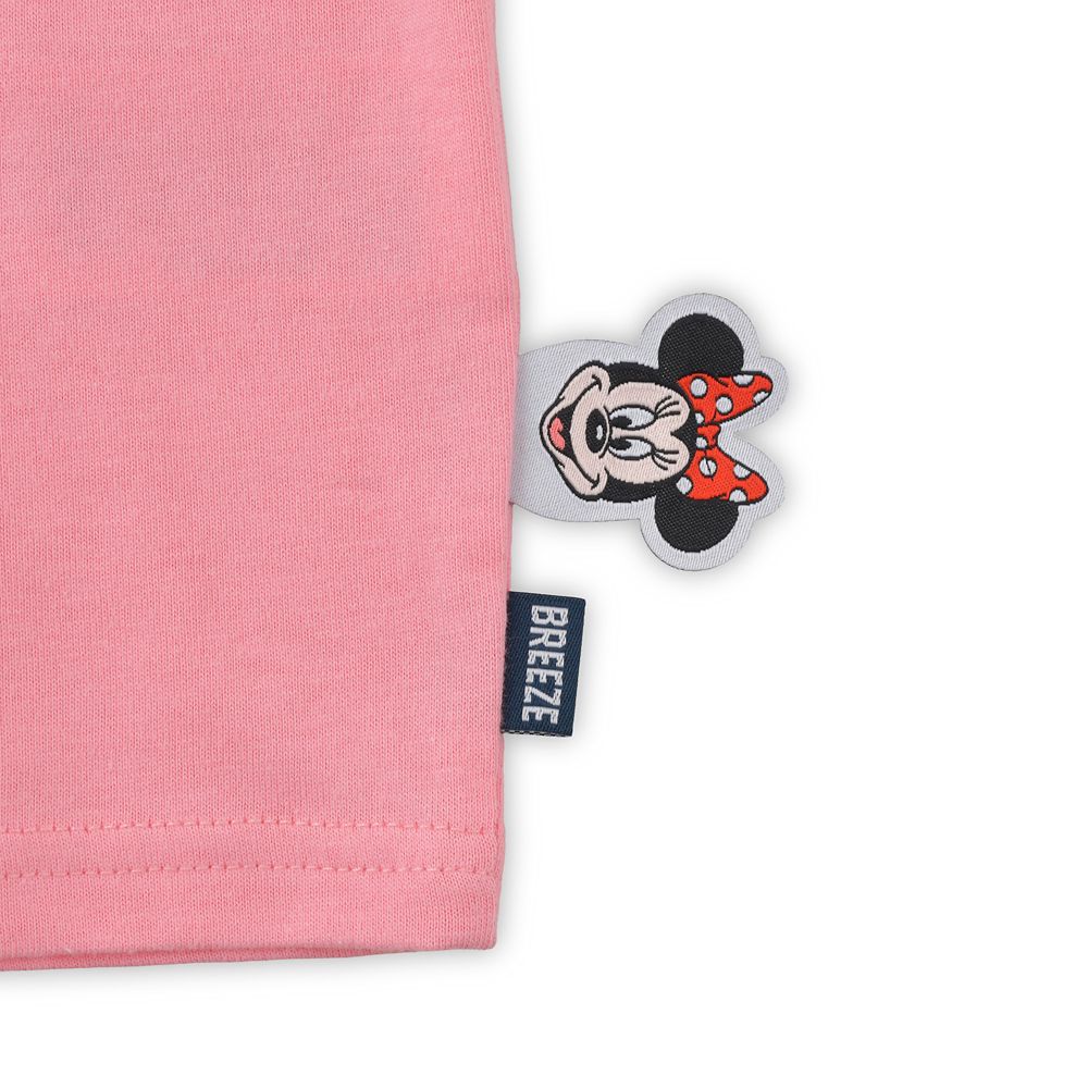 【キッズ用】【BREEZE】ミニー キッズ用長袖Tシャツ ピンク 90～100