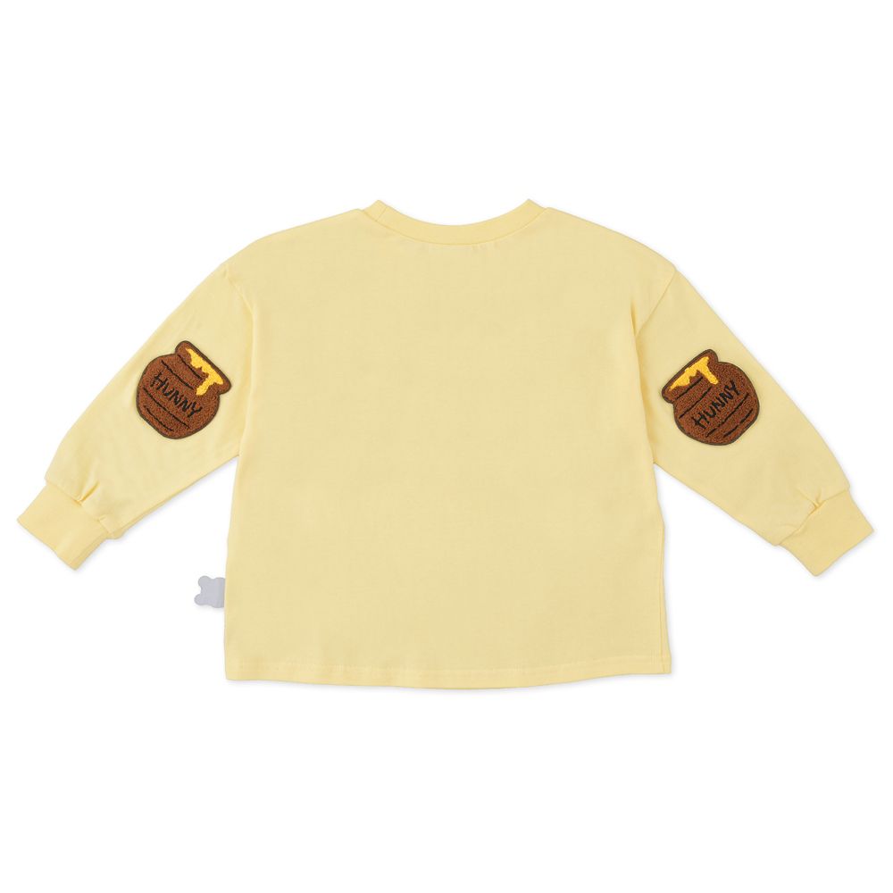 【キッズ用】【BREEZE】プーさん キッズ用長袖Tシャツ イエロー 90～100