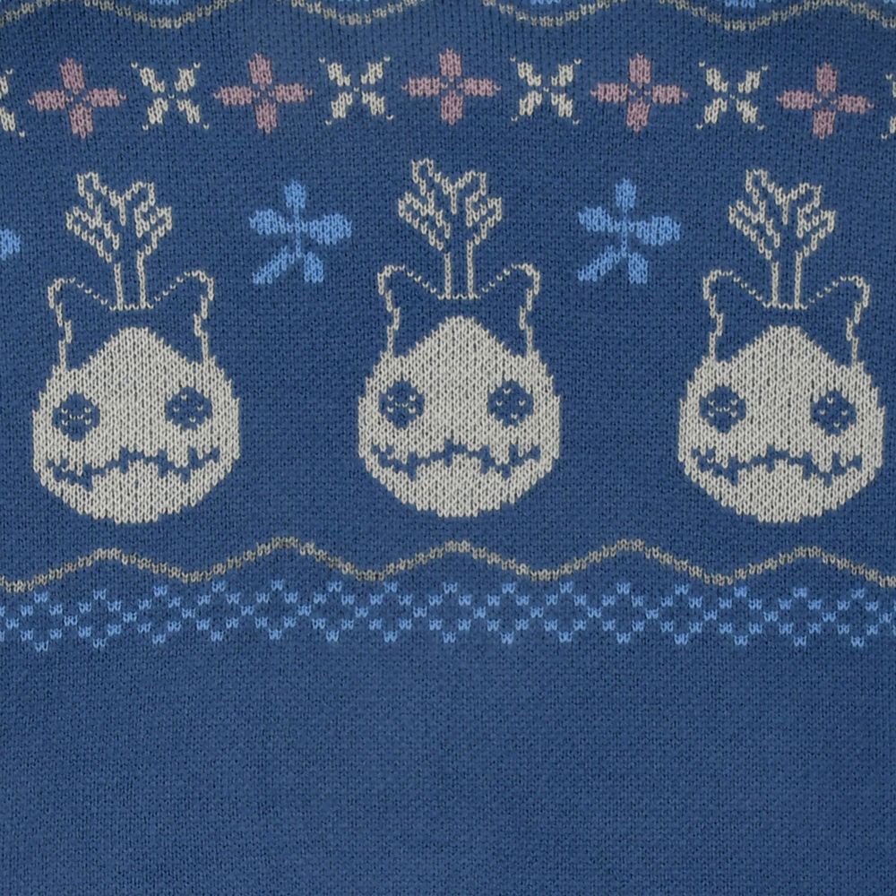 【再入荷】スティッチ 長袖セーター ブルー KNIT COLLECTION