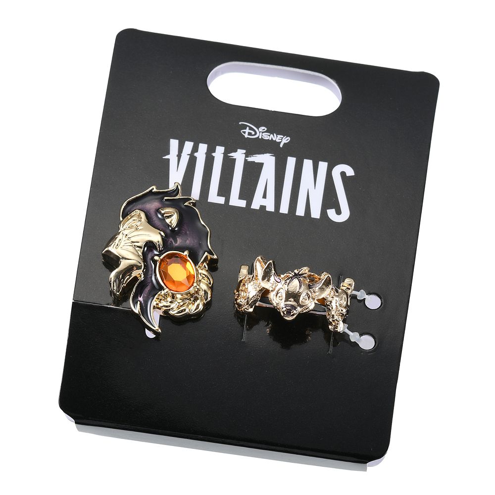 スカー＆シェンジ、バンザイ、エド イヤリング(片耳用)・イヤーカフ セット Disney Villains