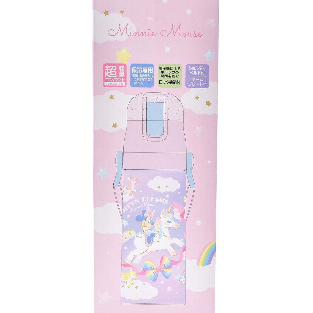 【再入荷】【キッズ用】ミニー 水筒・ウォーターボトル ストラップ付き ユニコーン スター Back to School