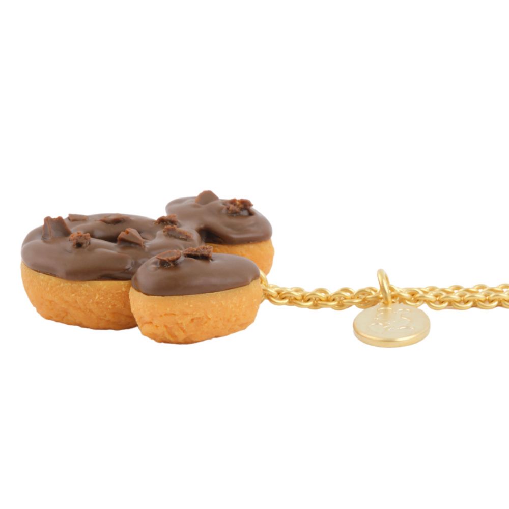 【キューポット】ミッキーマウス/ネックレス　メルティーチョコレートドーナツ