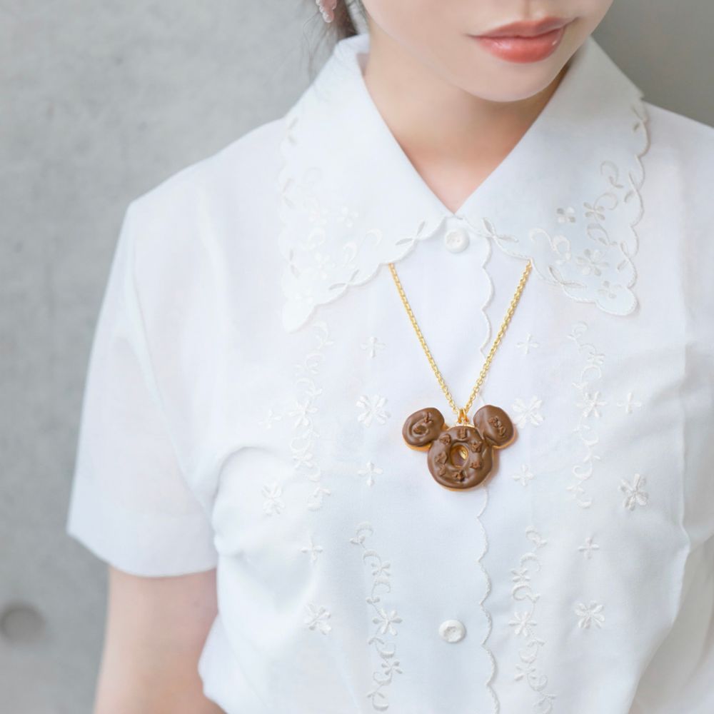 【キューポット】ミッキーマウス/ネックレス　メルティーチョコレートドーナツ