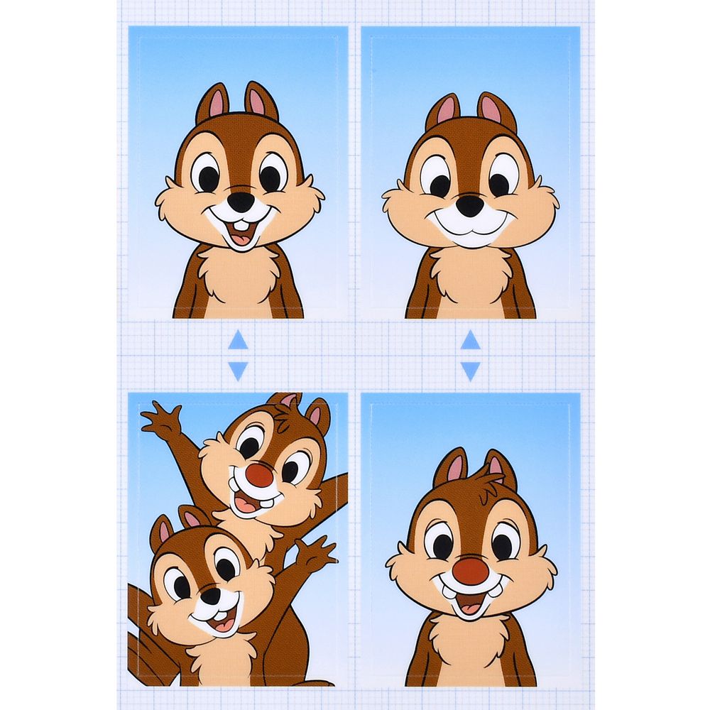 【再入荷】チップ＆デール シール・ステッカー 証明写真風 Sticker Collection