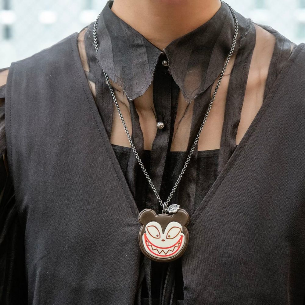 【キューポット】ヴァンパイア・テディ/ネックレス　チョコレートケーキ