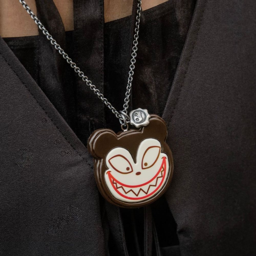 【キューポット】ヴァンパイア・テディ/ネックレス　チョコレートケーキ