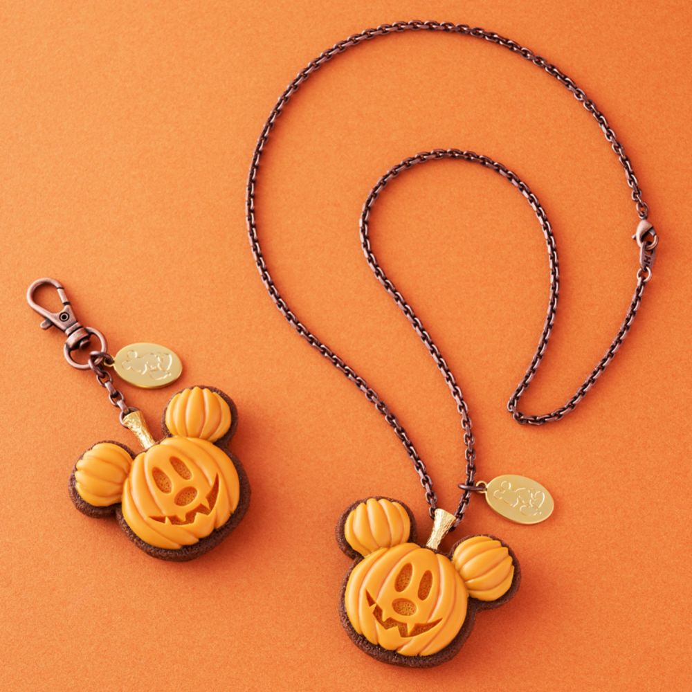 【キューポット】ミッキーマウス/ネックレス　パンプキン クッキー
