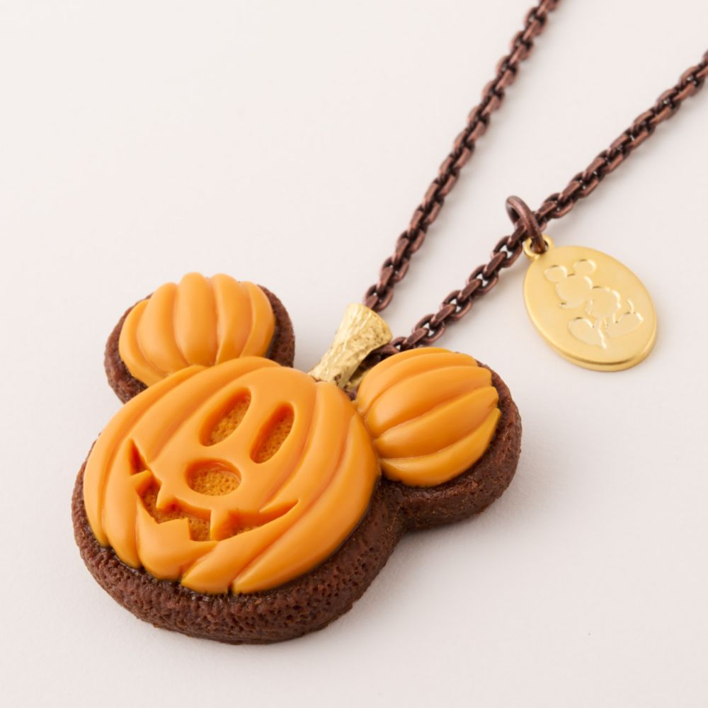 【キューポット】ミッキーマウス/ネックレス　パンプキン クッキー