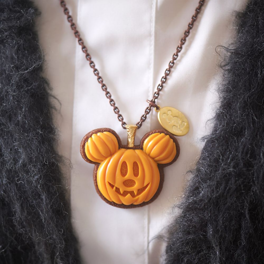【キューポット】ミッキーマウス/ネックレス　パンプキン クッキー