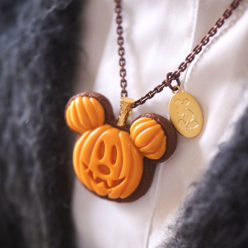 【キューポット】ミッキーマウス/ネックレス　パンプキン クッキー