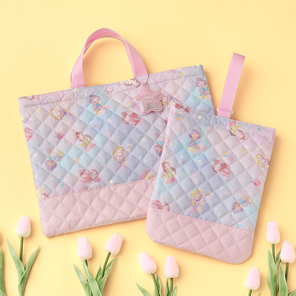 【再入荷】ディズニープリンセス レッスンバッグ・シューズバッグ セット ネオンロゴ Back to School