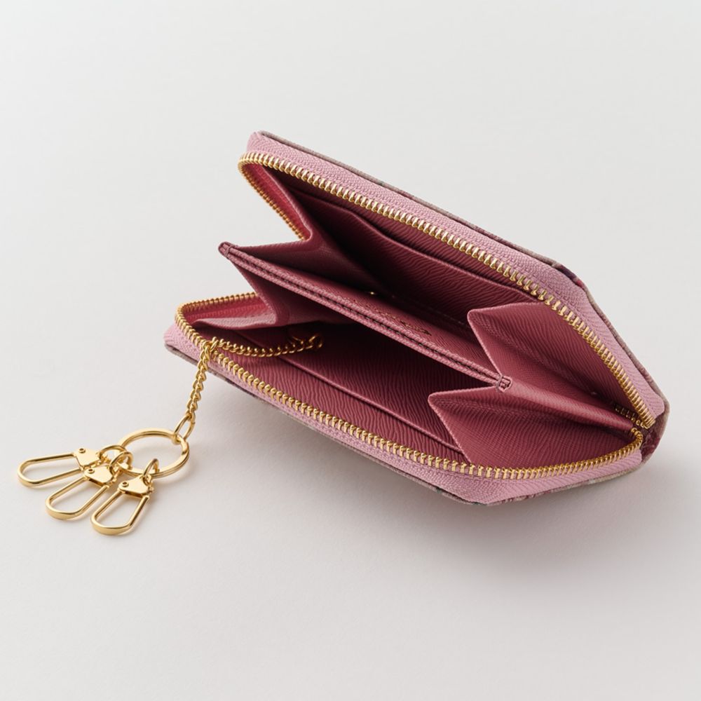 【キューポット】ミニー/コンパクト ラウンドファスナー ウォレット　ヴィンテージケーキ