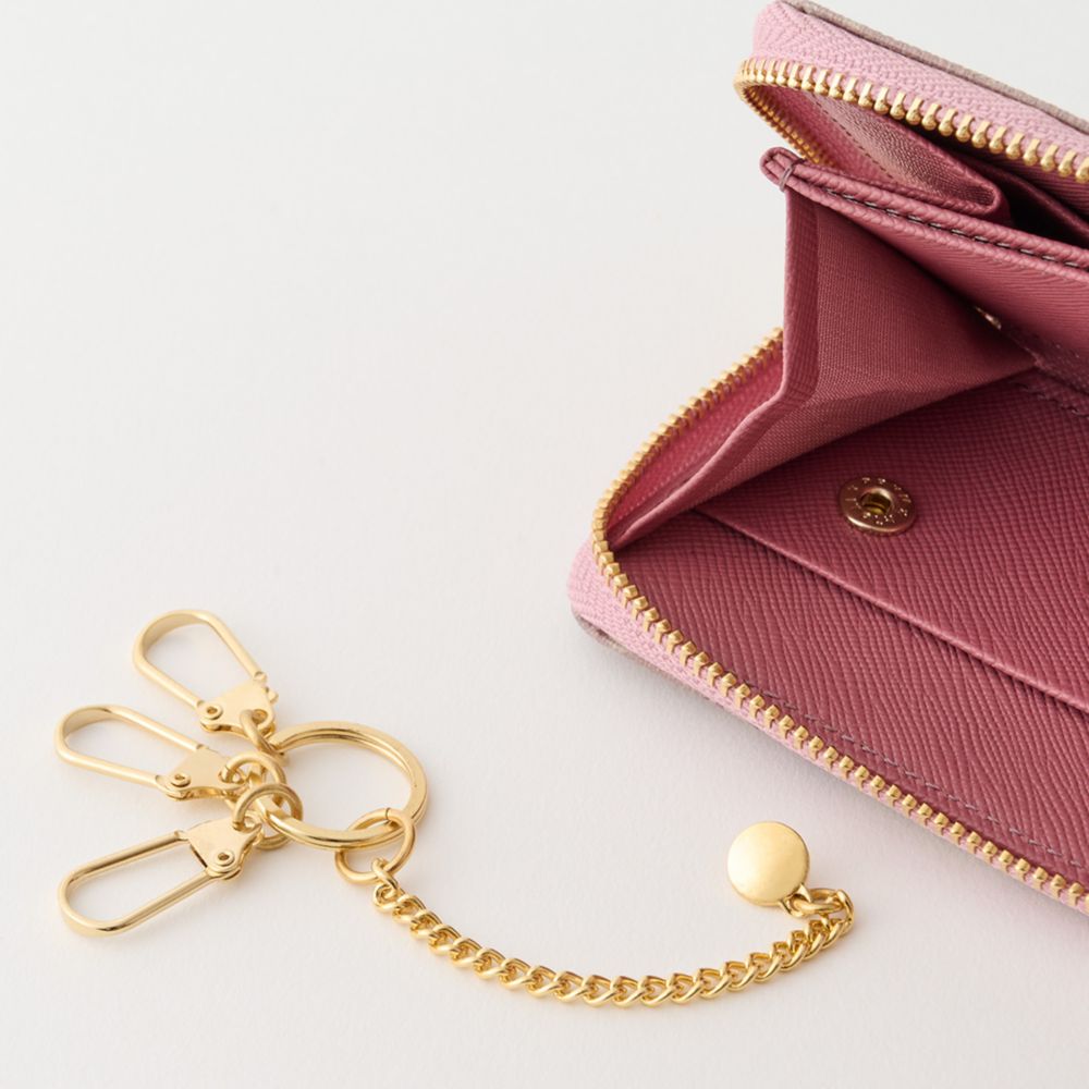 【キューポット】ミニー/コンパクト ラウンドファスナー ウォレット　ヴィンテージケーキ