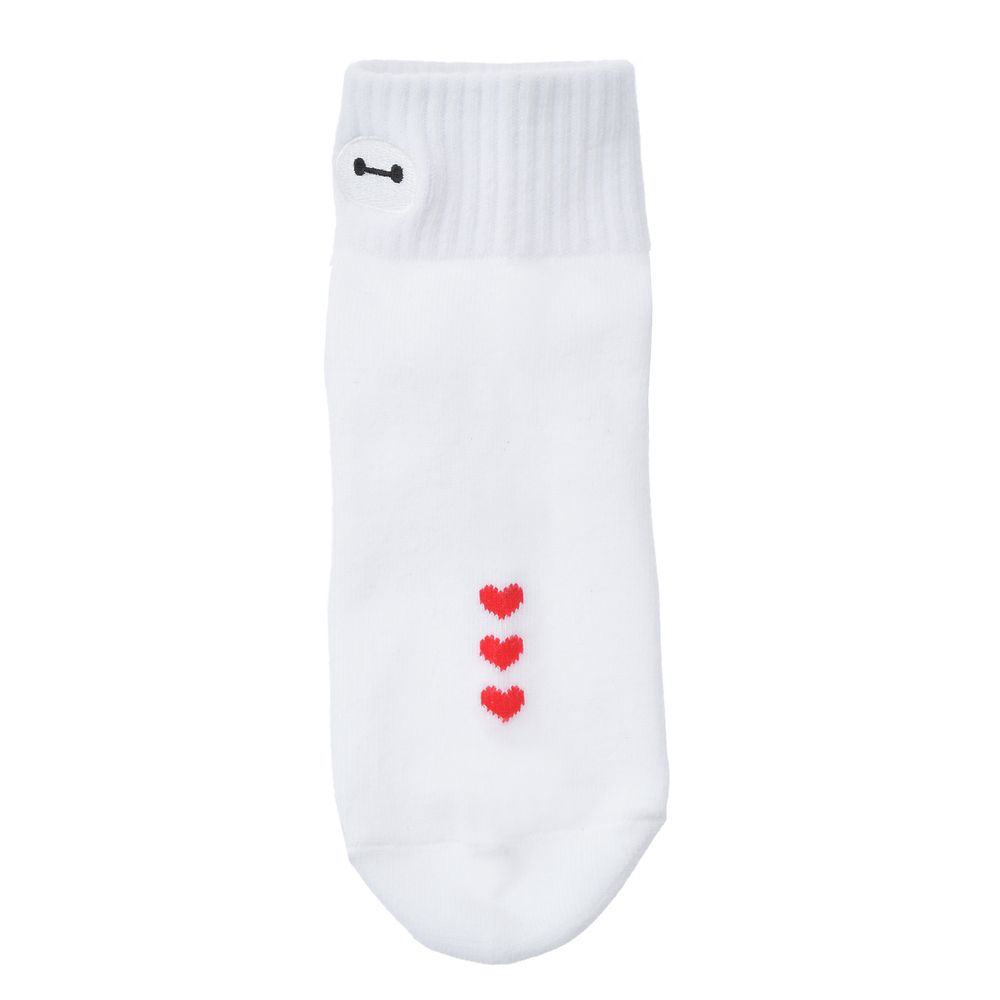 【再入荷】ベイマックス 靴下 ショート フェイス 刺しゅう ホワイト 23～25