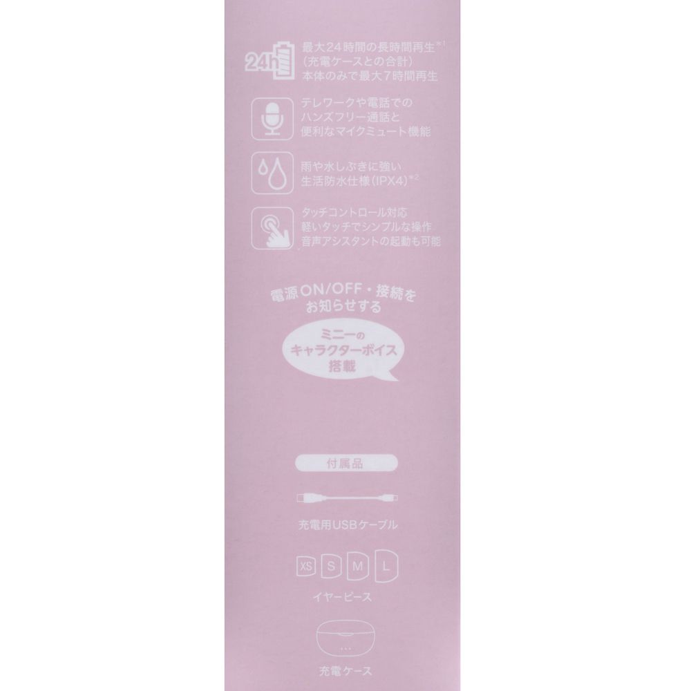 【再入荷】【Victor】ミニー 完全ワイヤレスイヤホン Enjoy Music