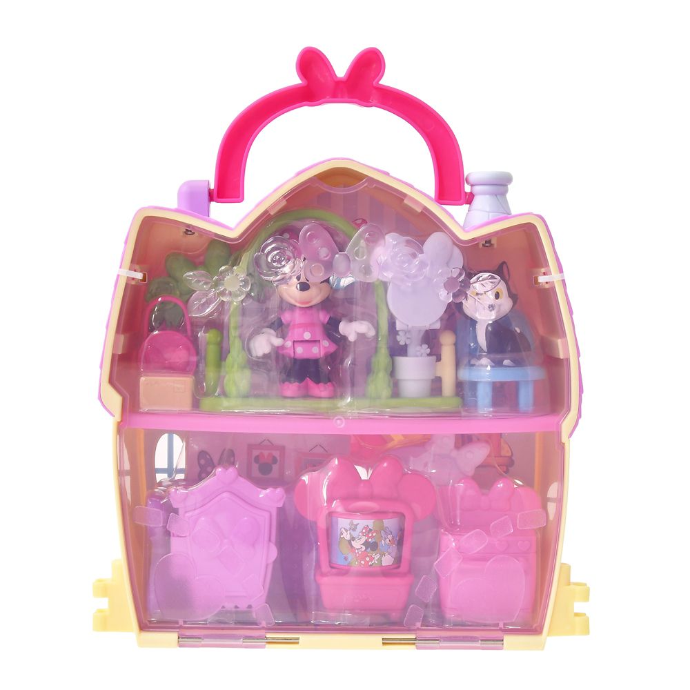 【再入荷】ミニー＆フィガロ おもちゃ ハウス ハンドル付きのおうち プレイセット