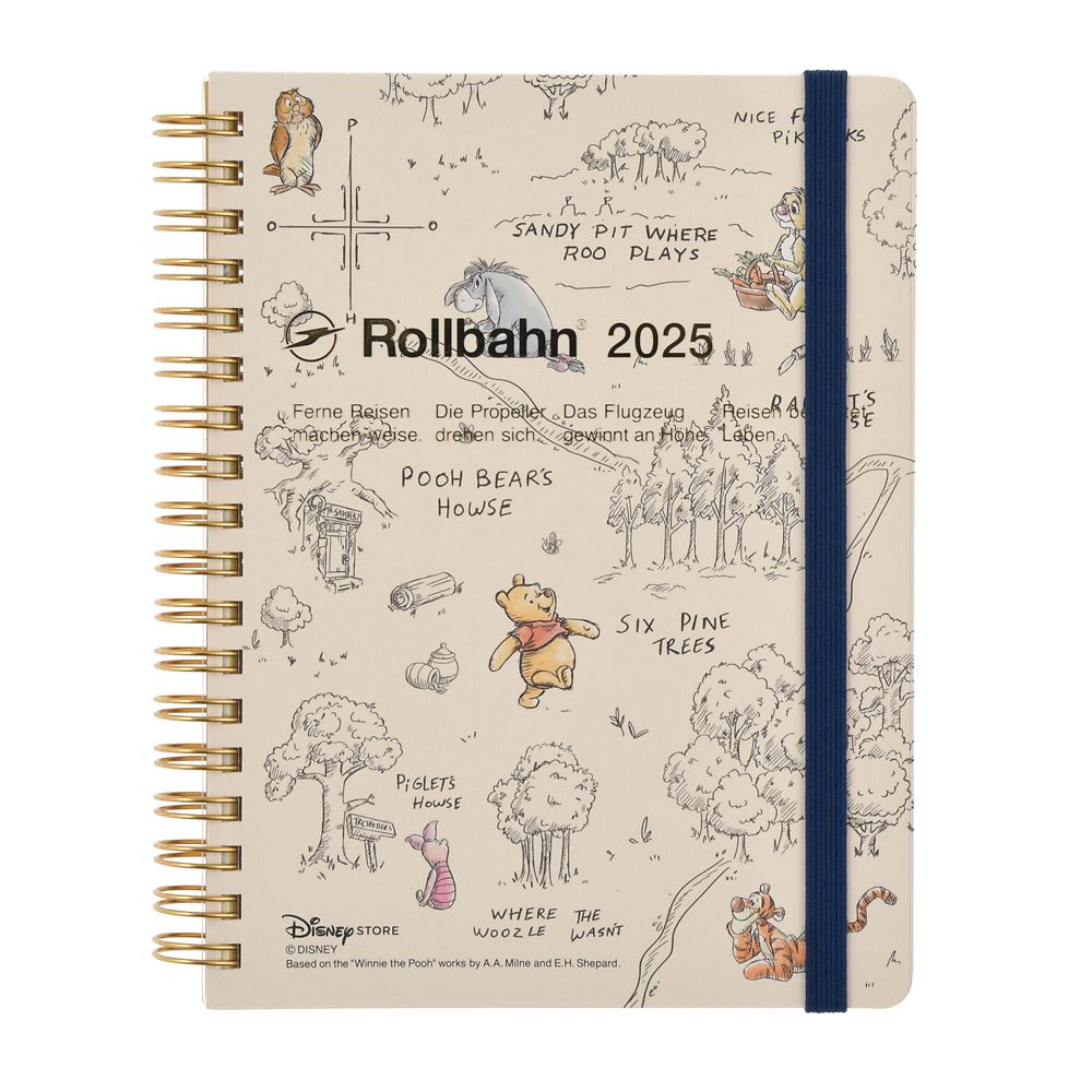 公式】ディズニーストア.jp | 【デルフォニックス】プー＆フレンズ Rollbahn 手帳・スケジュール帳(L)  Calendar＆Organizer 2025