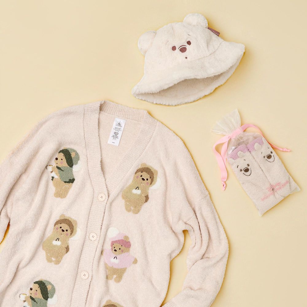 プーさん 長袖カーディガン ルームウェア M WHITE POOH ディズニーストア プーさん 長袖カーディガン ルームウェア