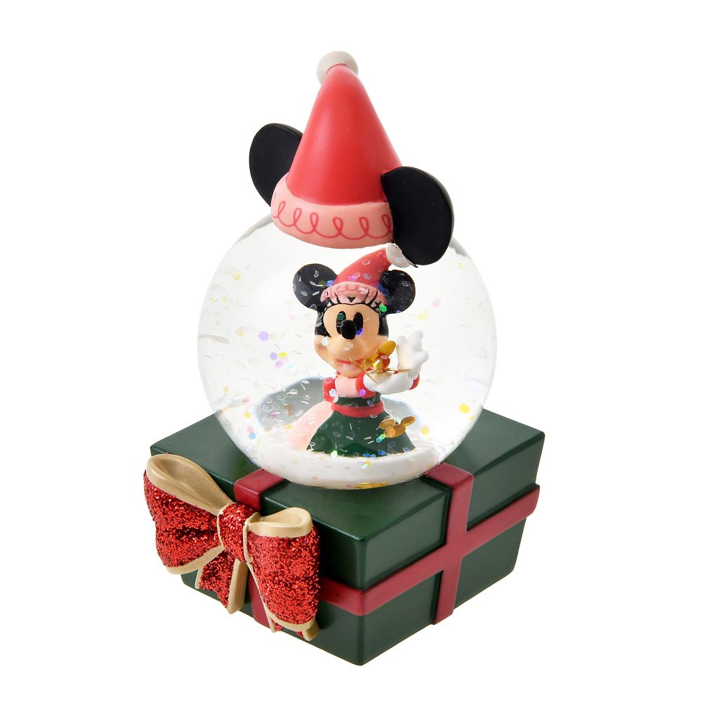 ミッキーマウス、ミニーマウスの小さいスノードームクリスマス