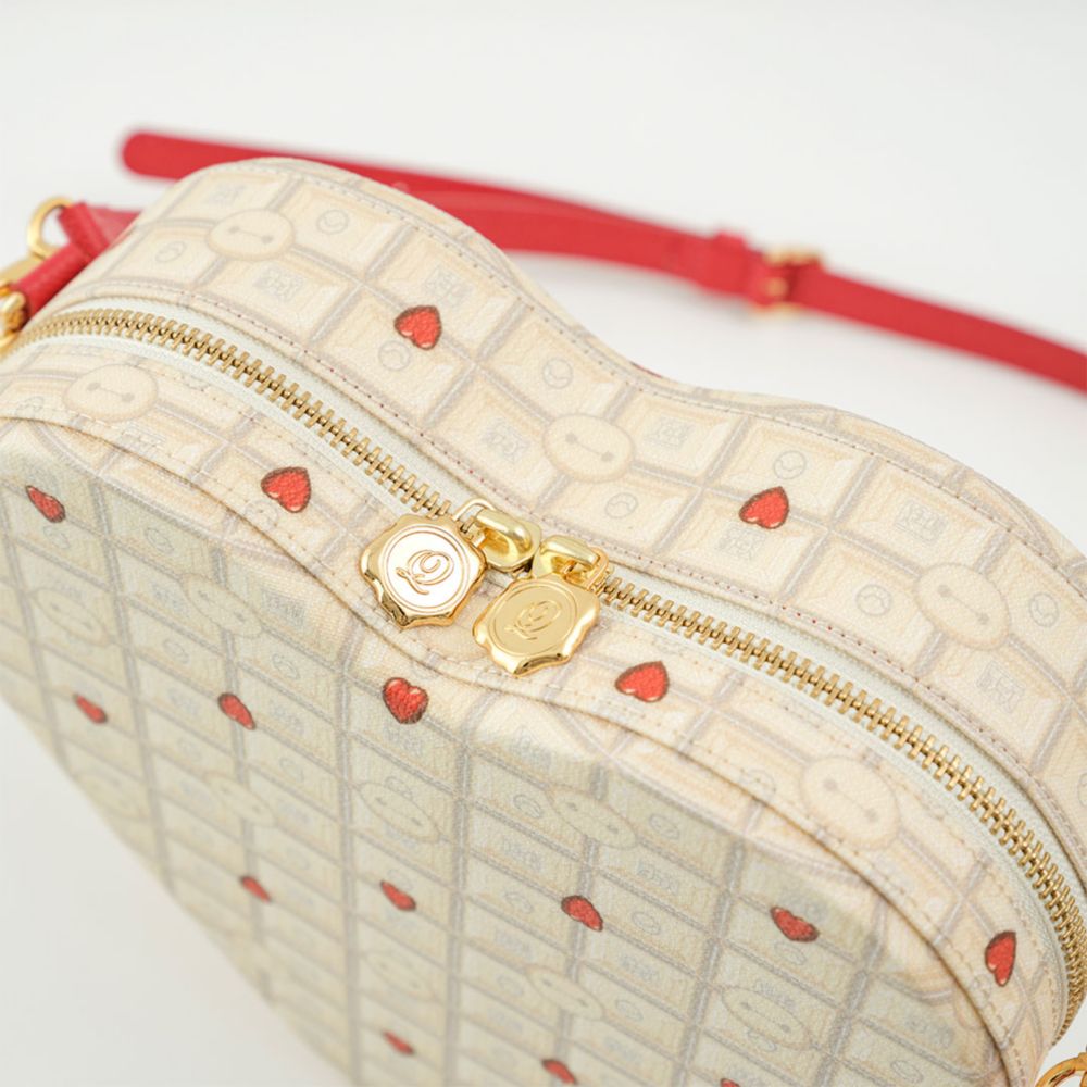 【キューポット】ベイマックス/ハートクロス ボディバッグ　チョコレート