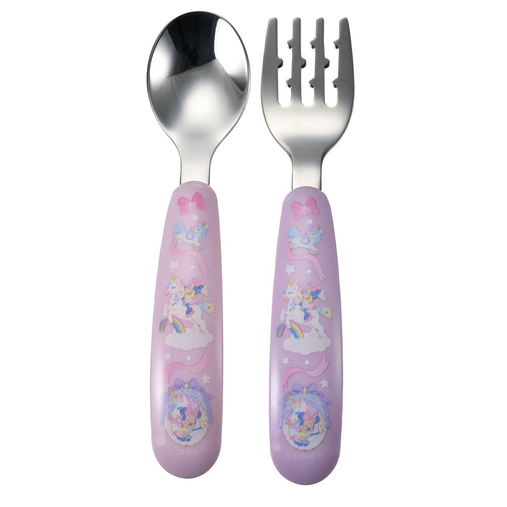【キッズ用】ミニー スプーン・フォーク セット レインボー ユニコーン