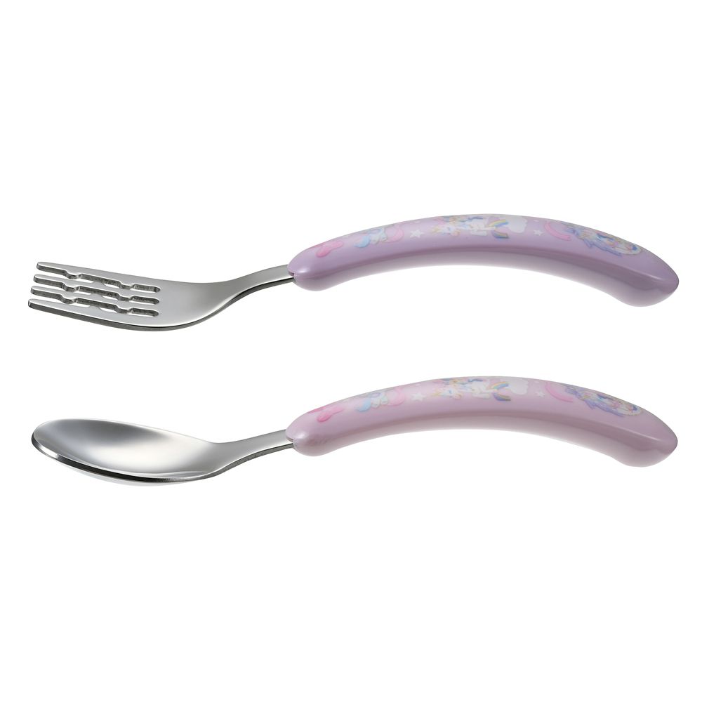 【キッズ用】ミニー スプーン・フォーク セット レインボー ユニコーン