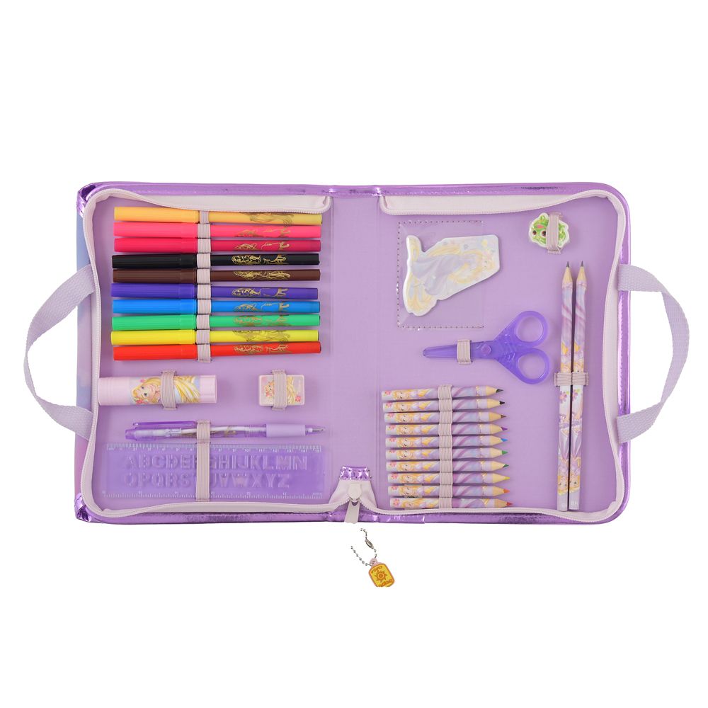 【再入荷】【キッズ用】ラプンツェル＆パスカル ステーショナリーセット フラップバッグ型 Flower Garden