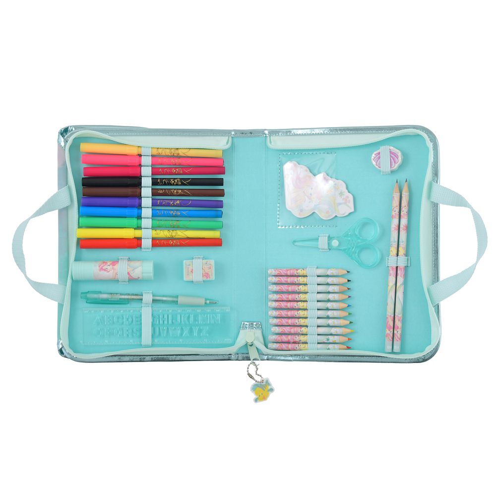 【キッズ用】アリエル＆フランダー ステーショナリーセット フラップバッグ型 Flower Garden