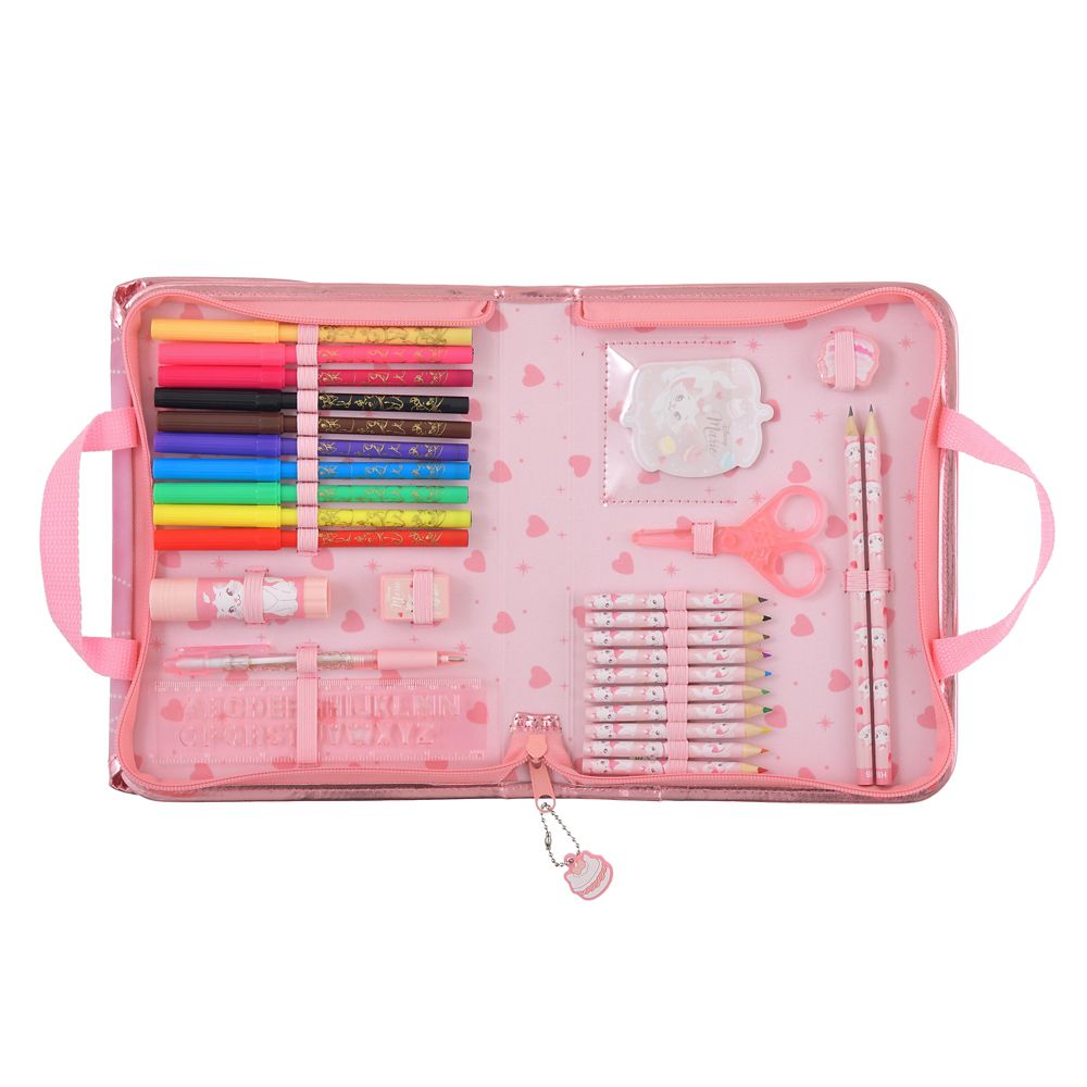 【再入荷】【キッズ用】マリー おしゃれキャット ステーショナリーセット フラップバッグ型 スイーツ＆ドレスアップ