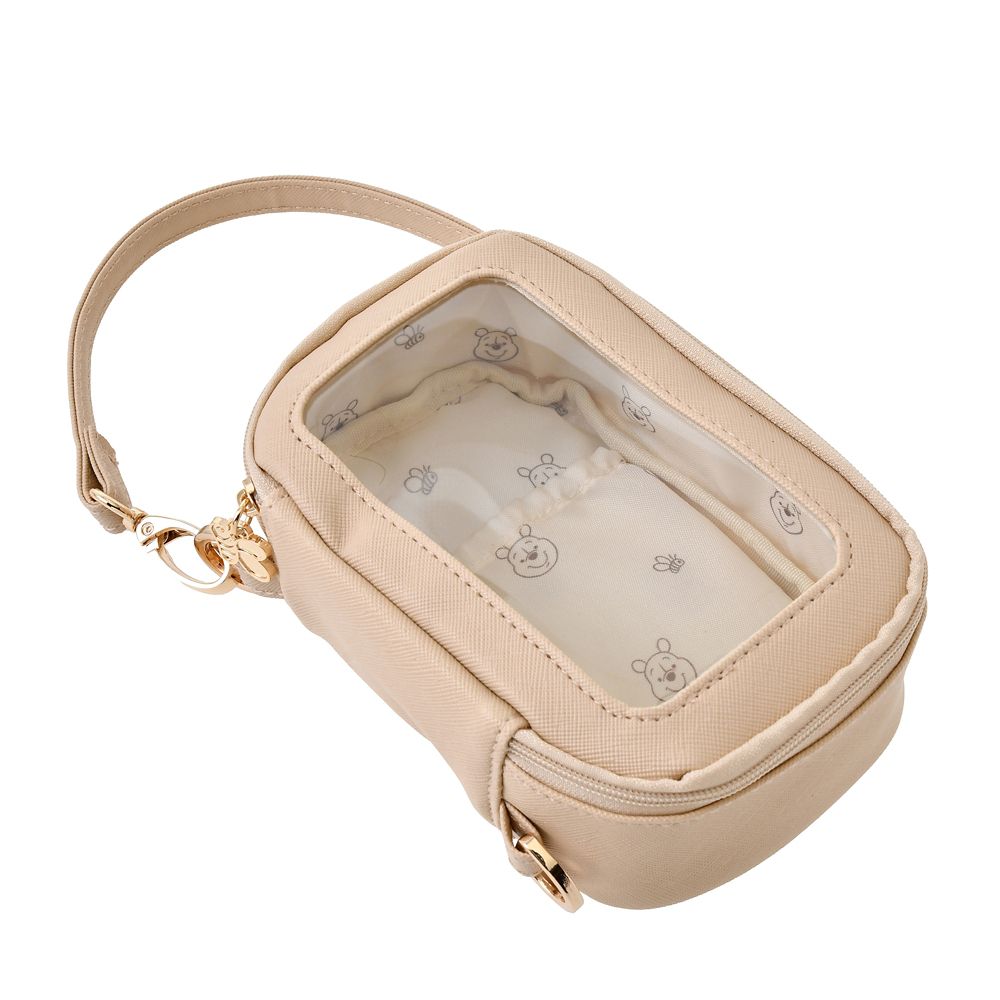 【再入荷】プーさん ポーチ ストラップ付き クリア窓