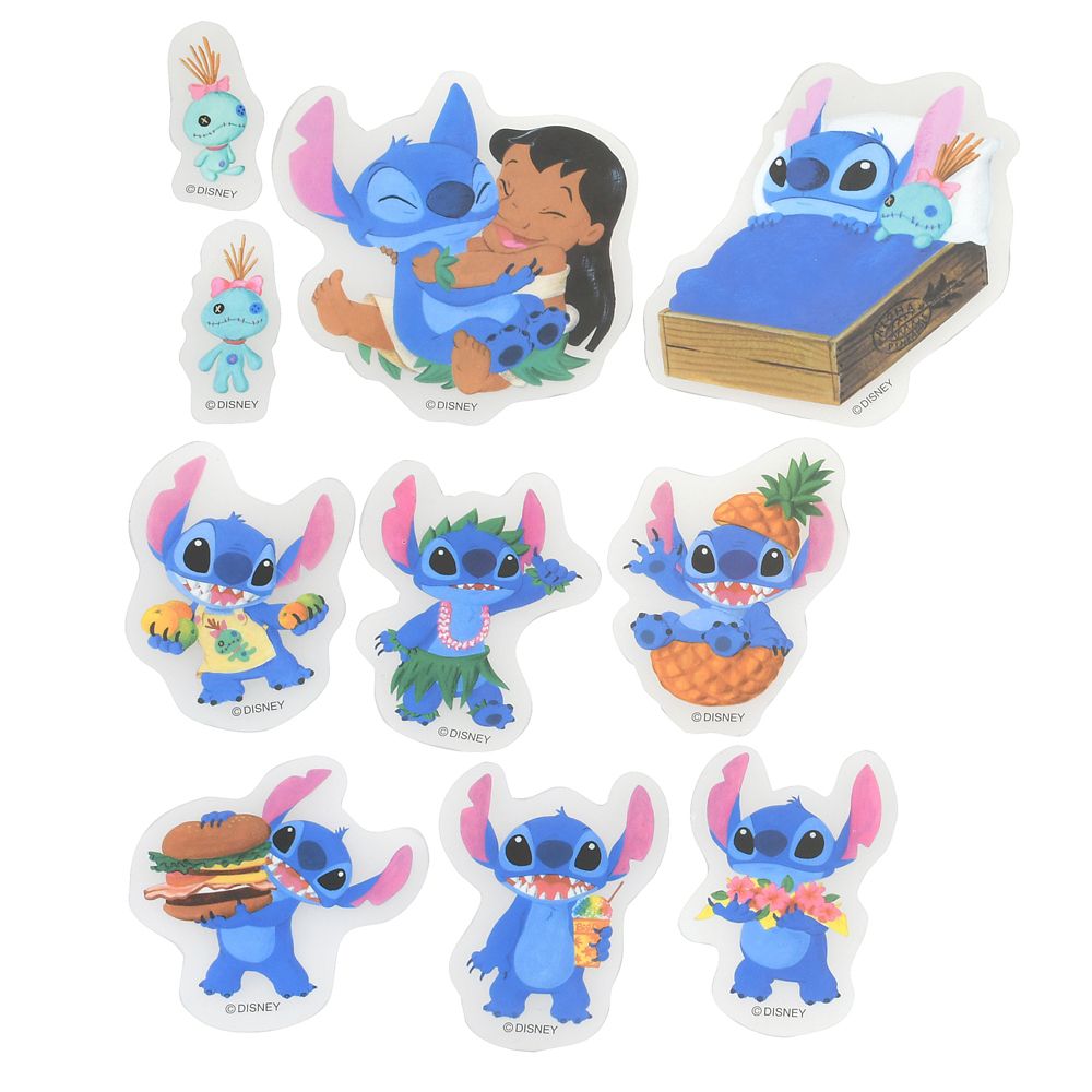 【再入荷】リロ、スティッチ、スクランプ シール・ステッカー クリア 貼ってはがせる Sticker Collection