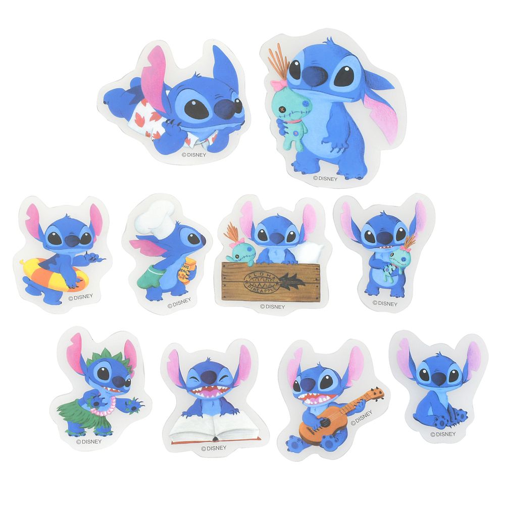 【再入荷】リロ、スティッチ、スクランプ シール・ステッカー クリア 貼ってはがせる Sticker Collection