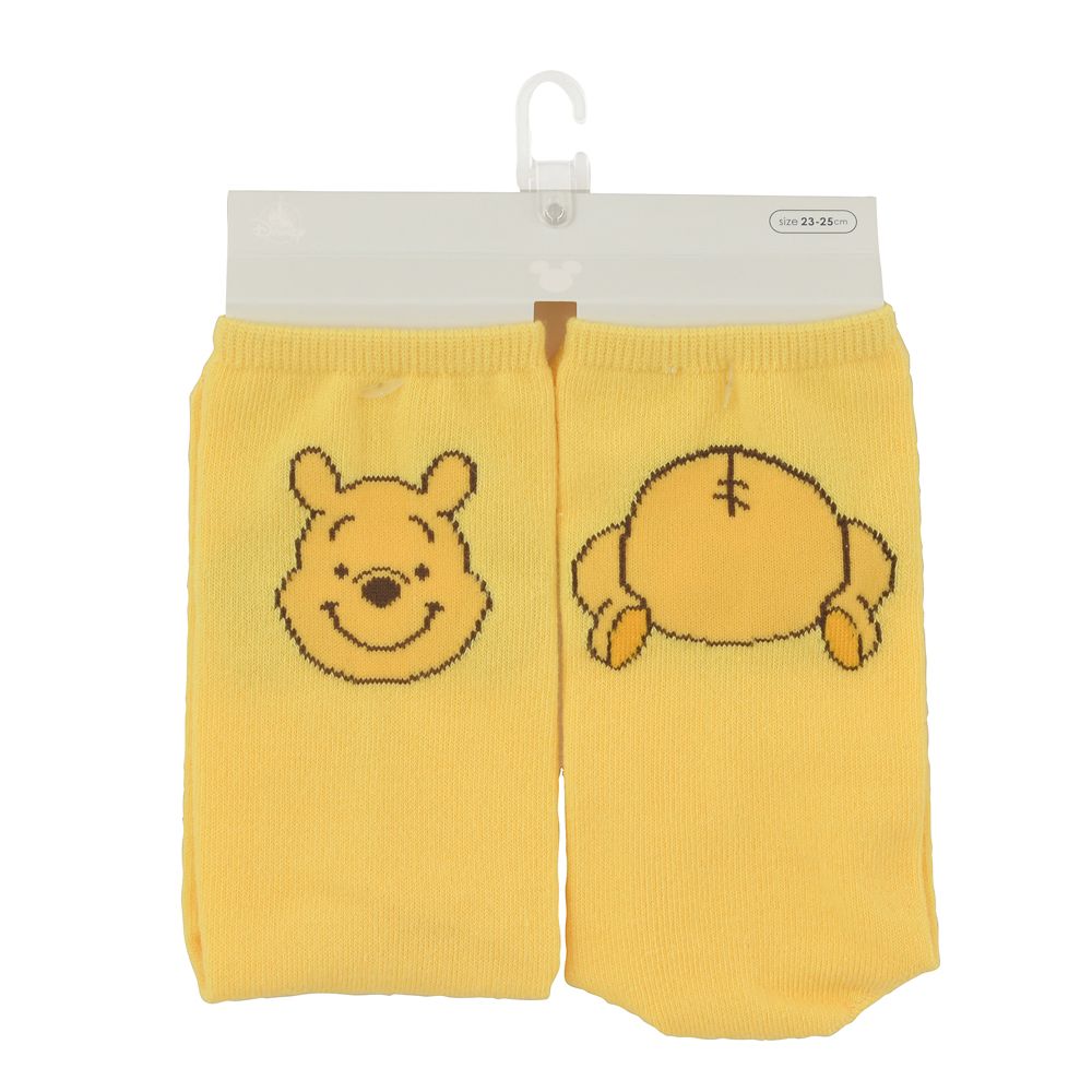 【再入荷】プーさん 靴下 フェイス＆おしり ホワイト 23～25