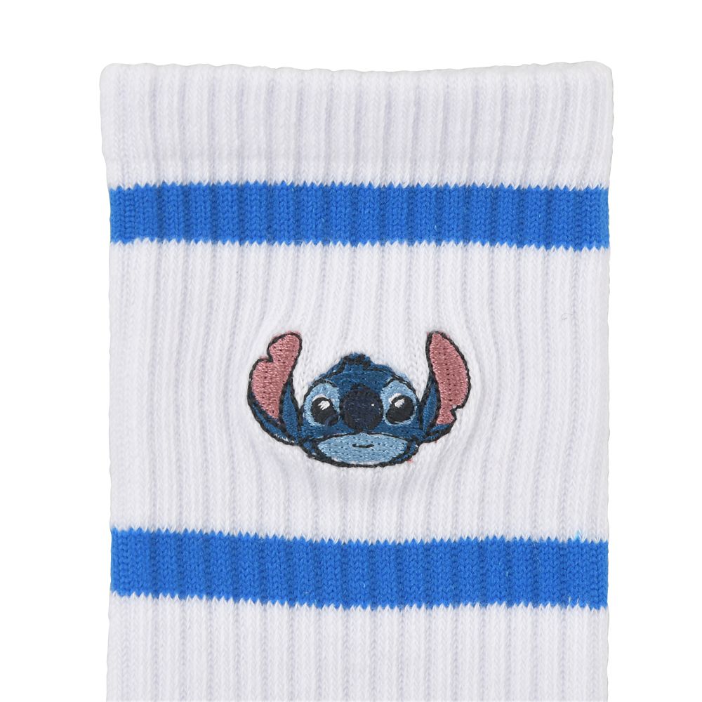 【再入荷】スティッチ 靴下 リブ カレッジ フェイス 刺しゅう ホワイト 23～25