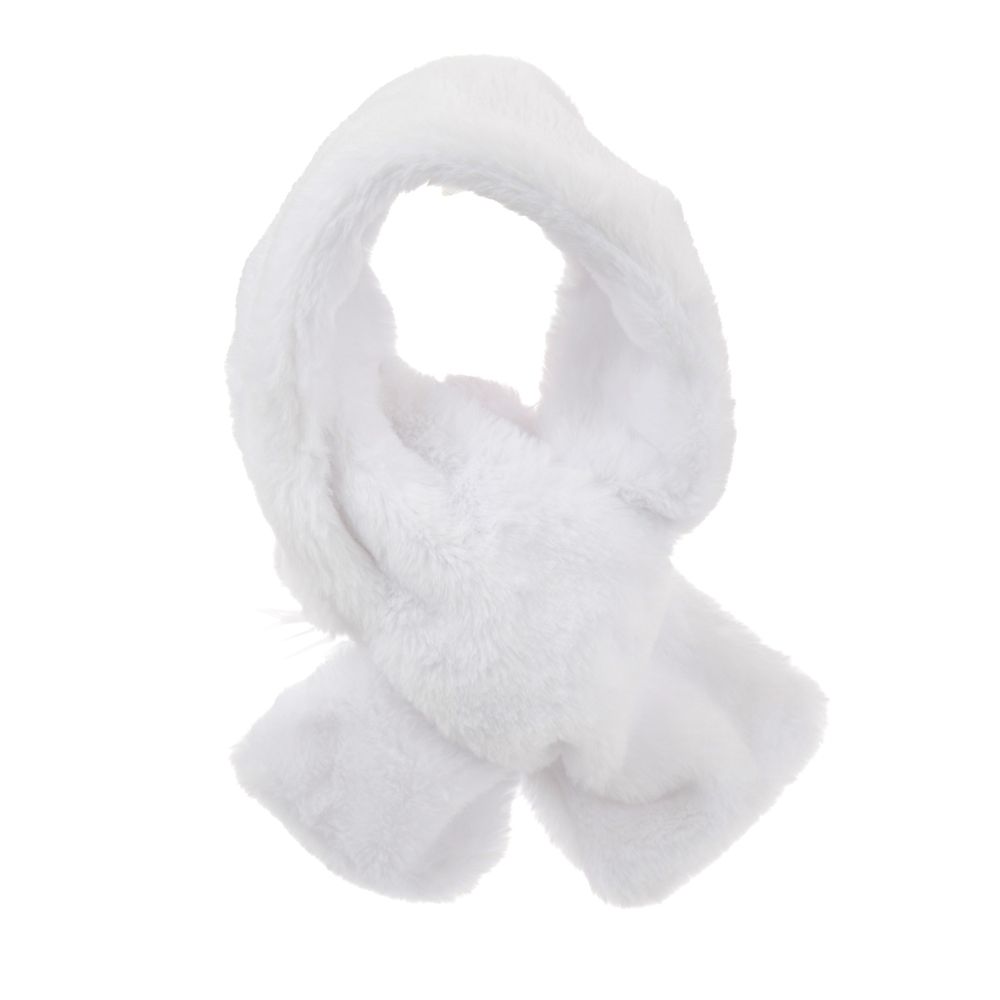 【キッズ用】マリー おしゃれキャット キッズ用マフラー ホワイト ENJOY WINTER
