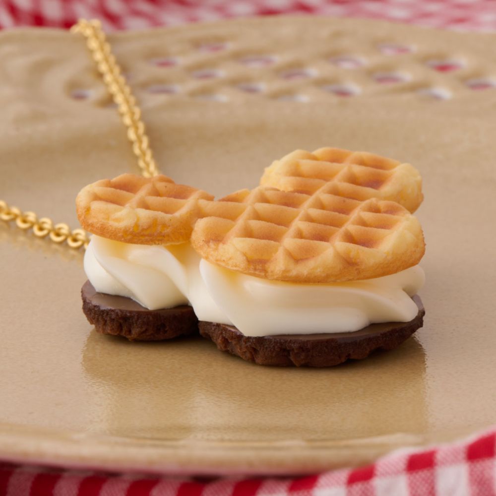 【キューポット】ミッキーマウス/ネックレス　バターミルク&チョコレートワッフル