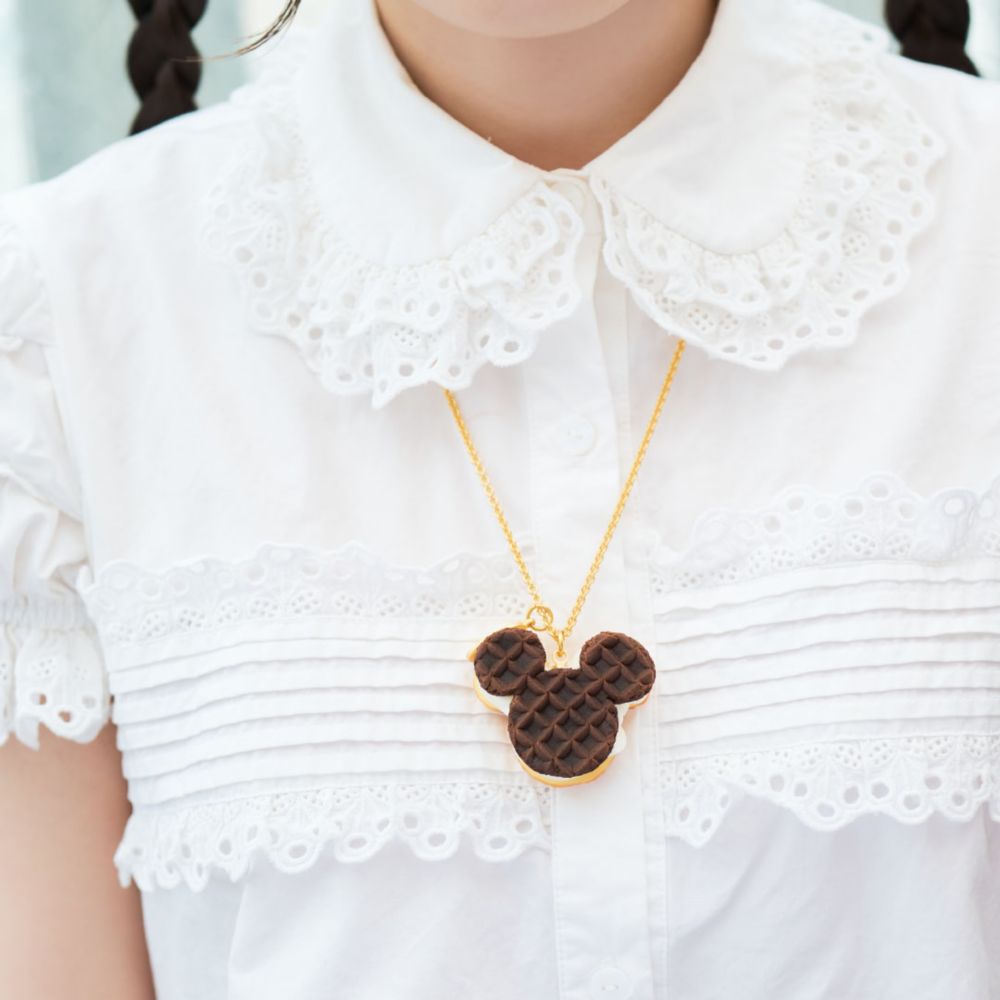 【キューポット】ミッキーマウス/ネックレス　バターミルク&チョコレートワッフル