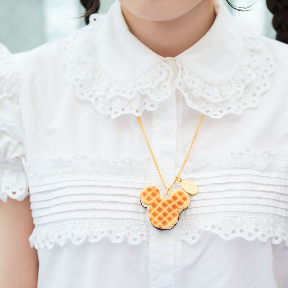 【キューポット】ミッキーマウス/ネックレス　バターミルク&チョコレートワッフル