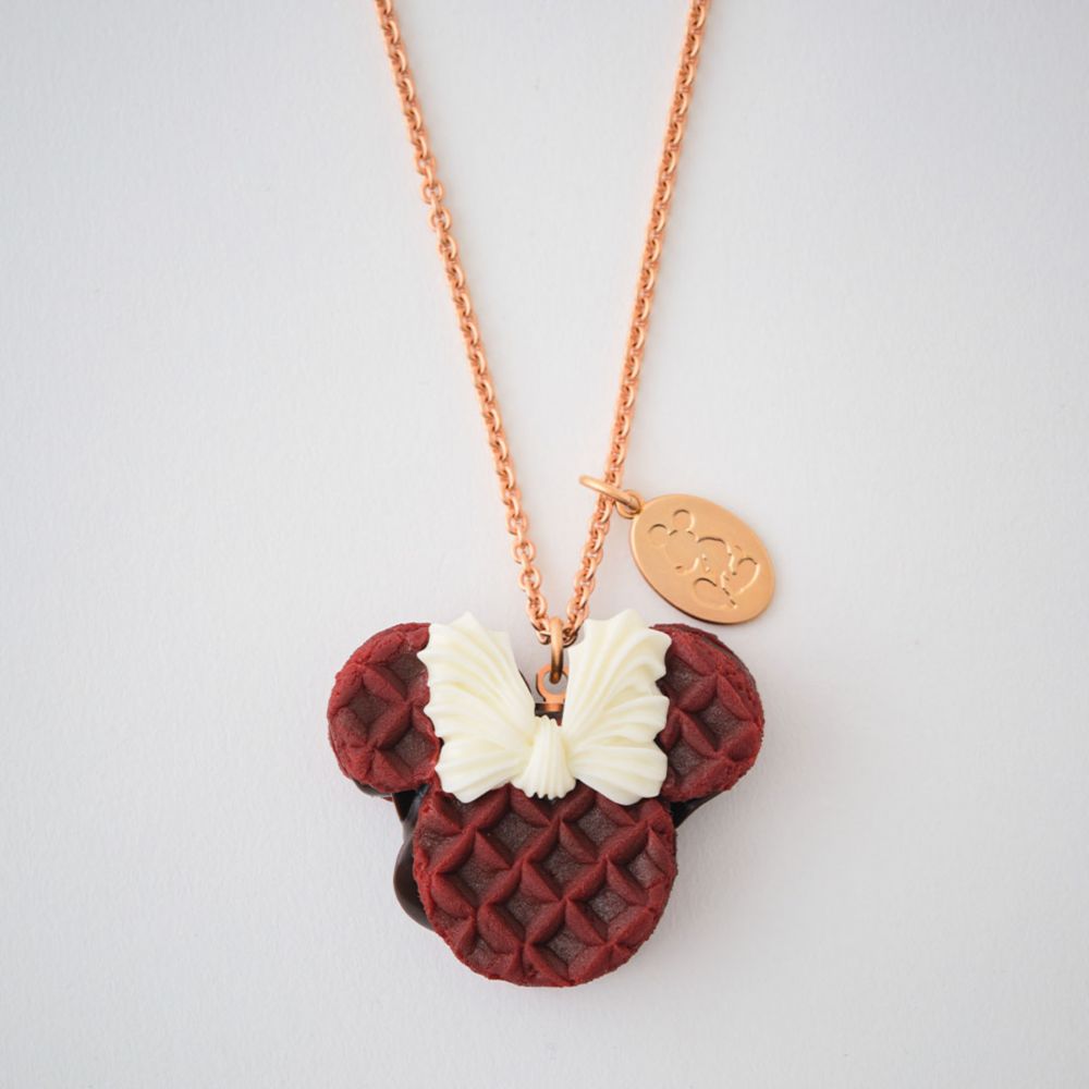 【キューポット】ミニーマウス/ネックレス　ストロベリーワッフル