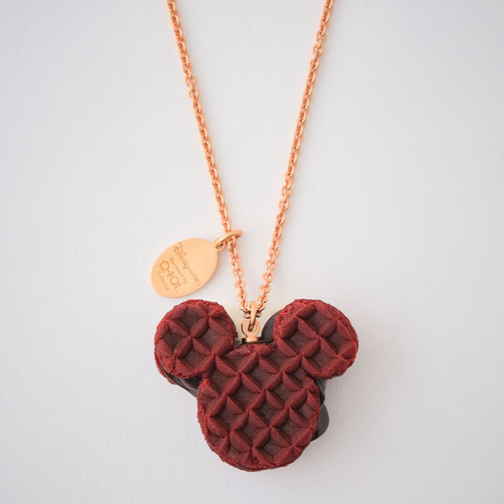 【キューポット】ミニーマウス/ネックレス　ストロベリーワッフル