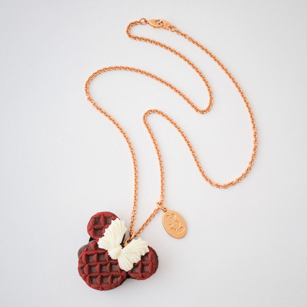 【キューポット】ミニーマウス/ネックレス　ストロベリーワッフル