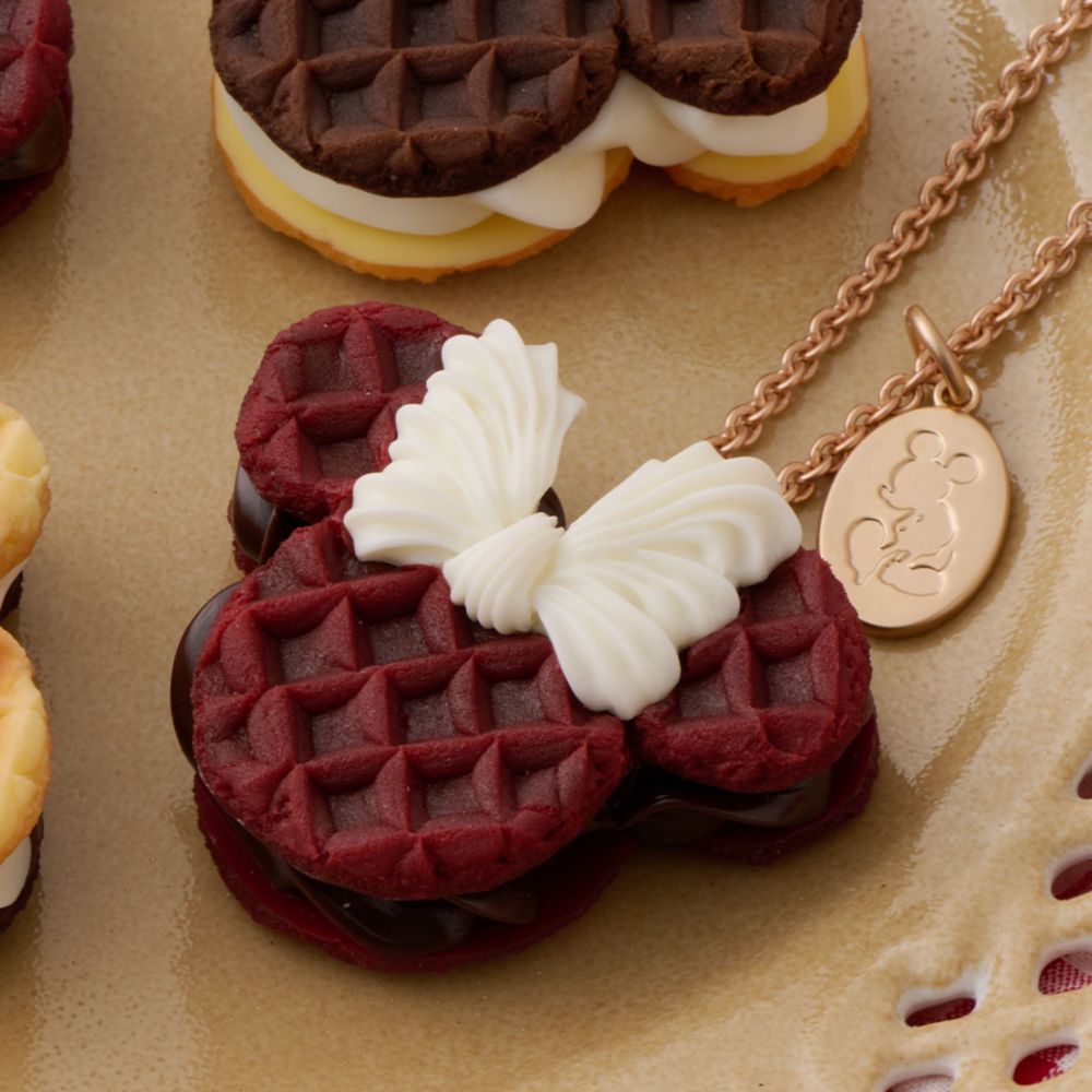 【キューポット】ミニーマウス/ネックレス　ストロベリーワッフル