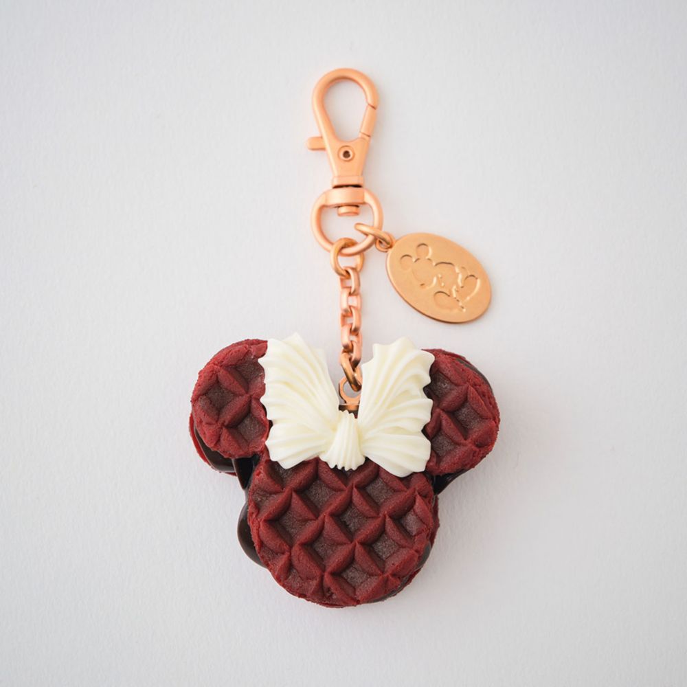 【キューポット】ミニーマウス/バッグチャーム　ストロベリーワッフル