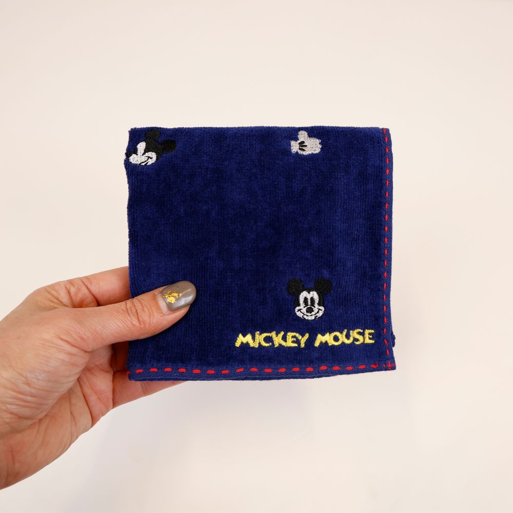 ミッキーマウス ミニタオル カジュアルネイビー