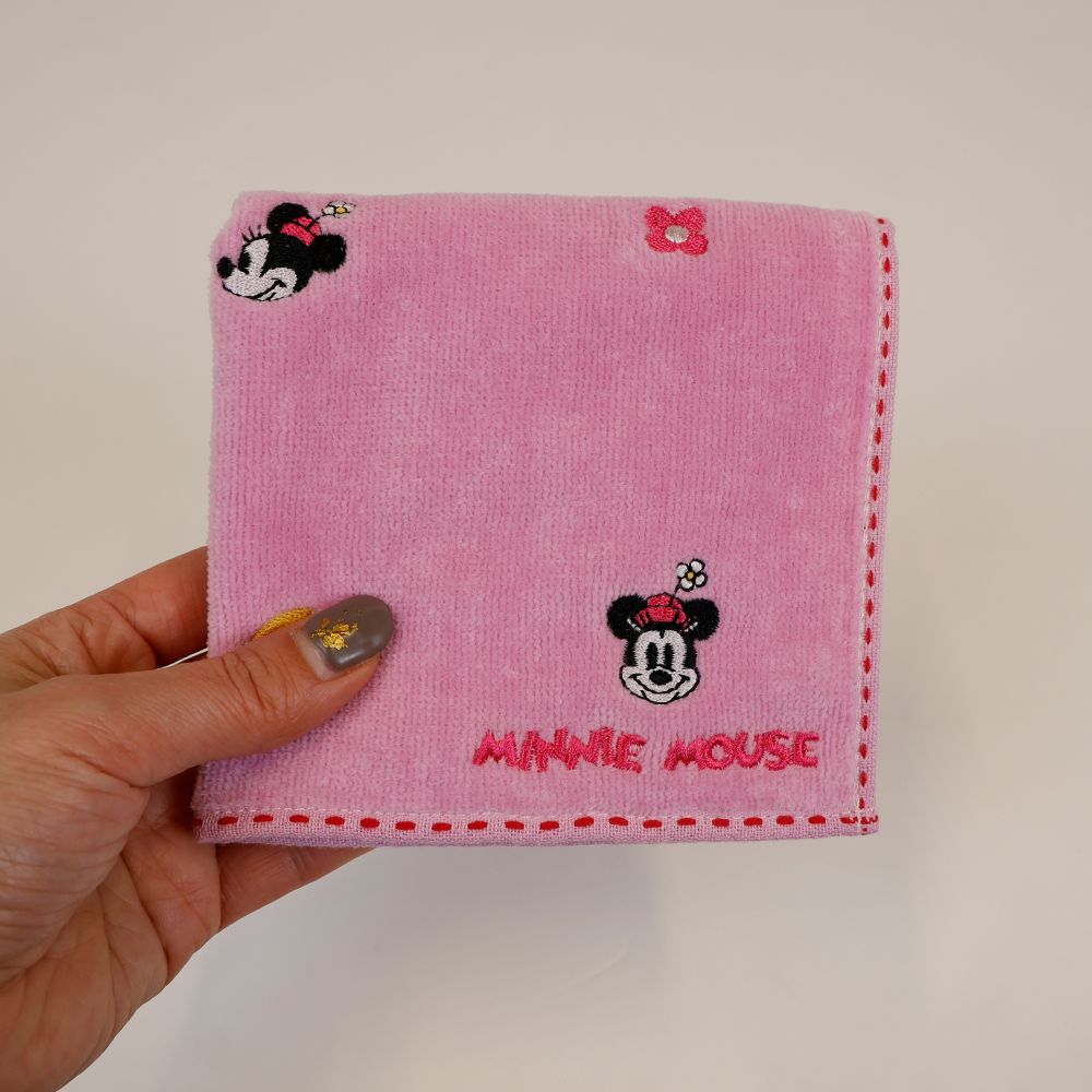 ミニーマウス ミニタオル カジュアルピンク