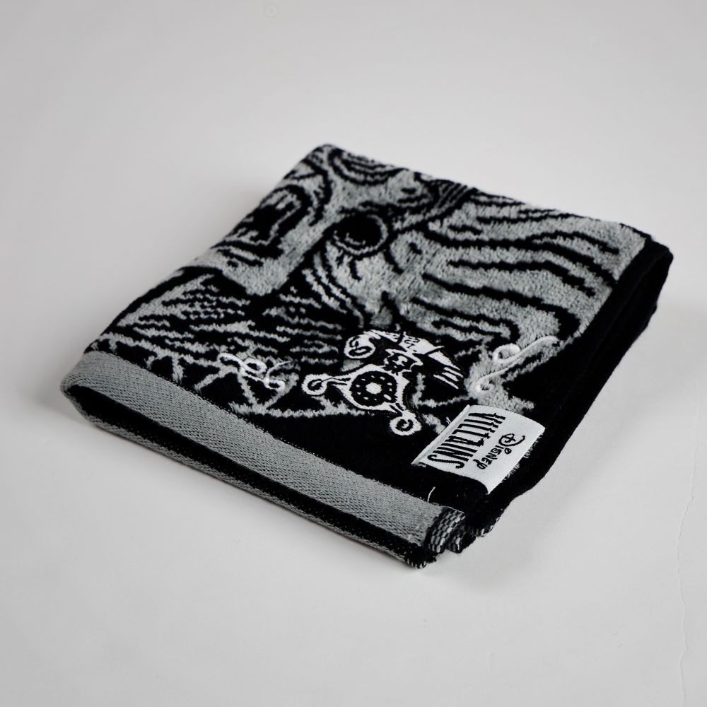 ディズニーヴィランズ ミニタオル ダークフェイスグレー