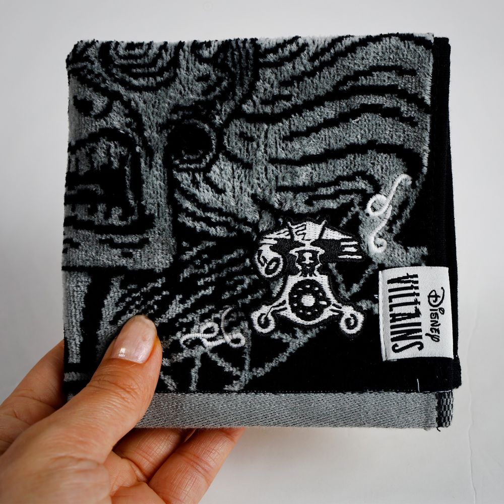 ディズニーヴィランズ ミニタオル ダークフェイスグレー